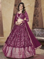 Deep Pink Georgette Lehenga Choli